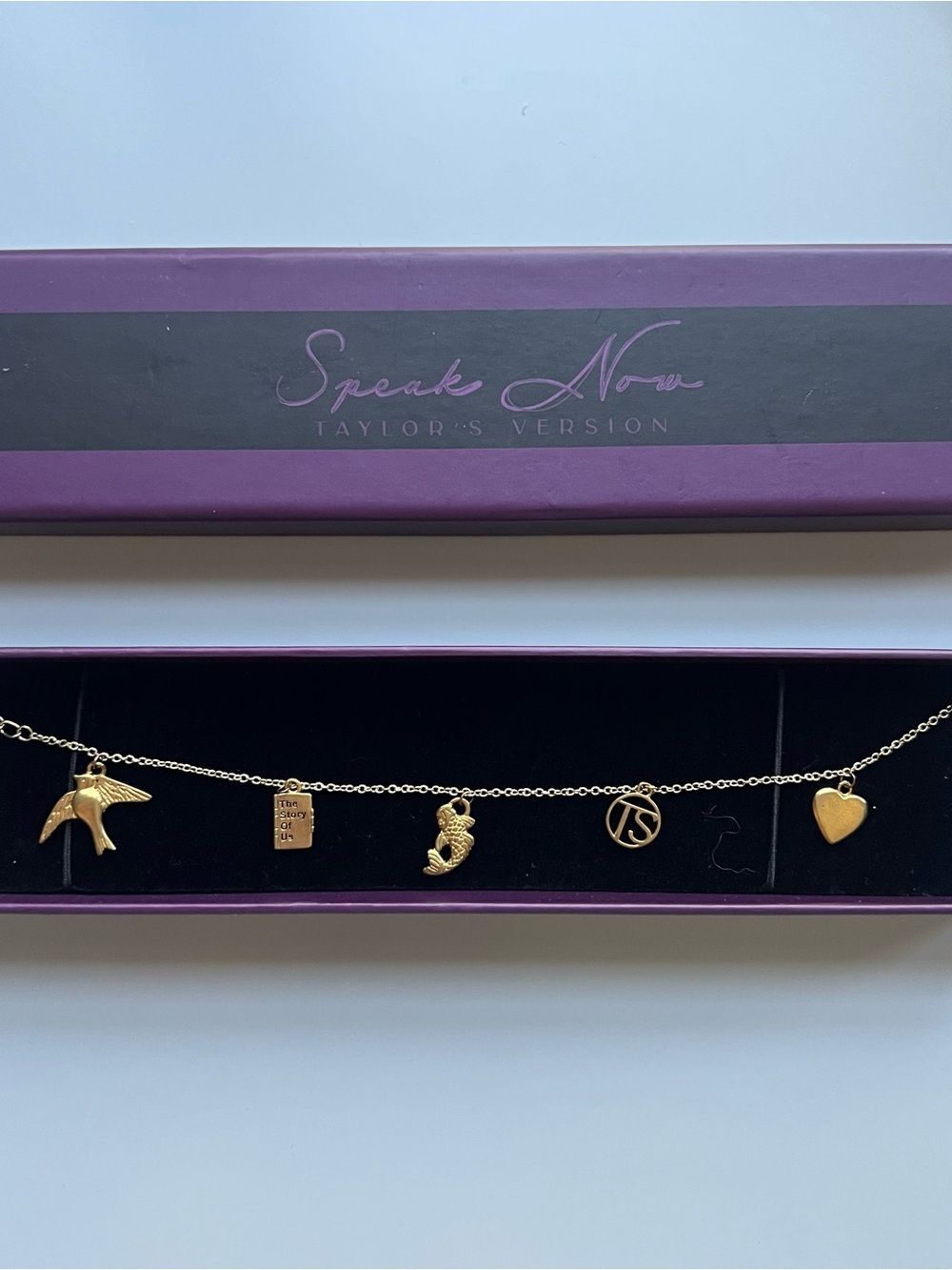 Taylor Swift Official Speak Now TV Gold Tone Charm Bracelet